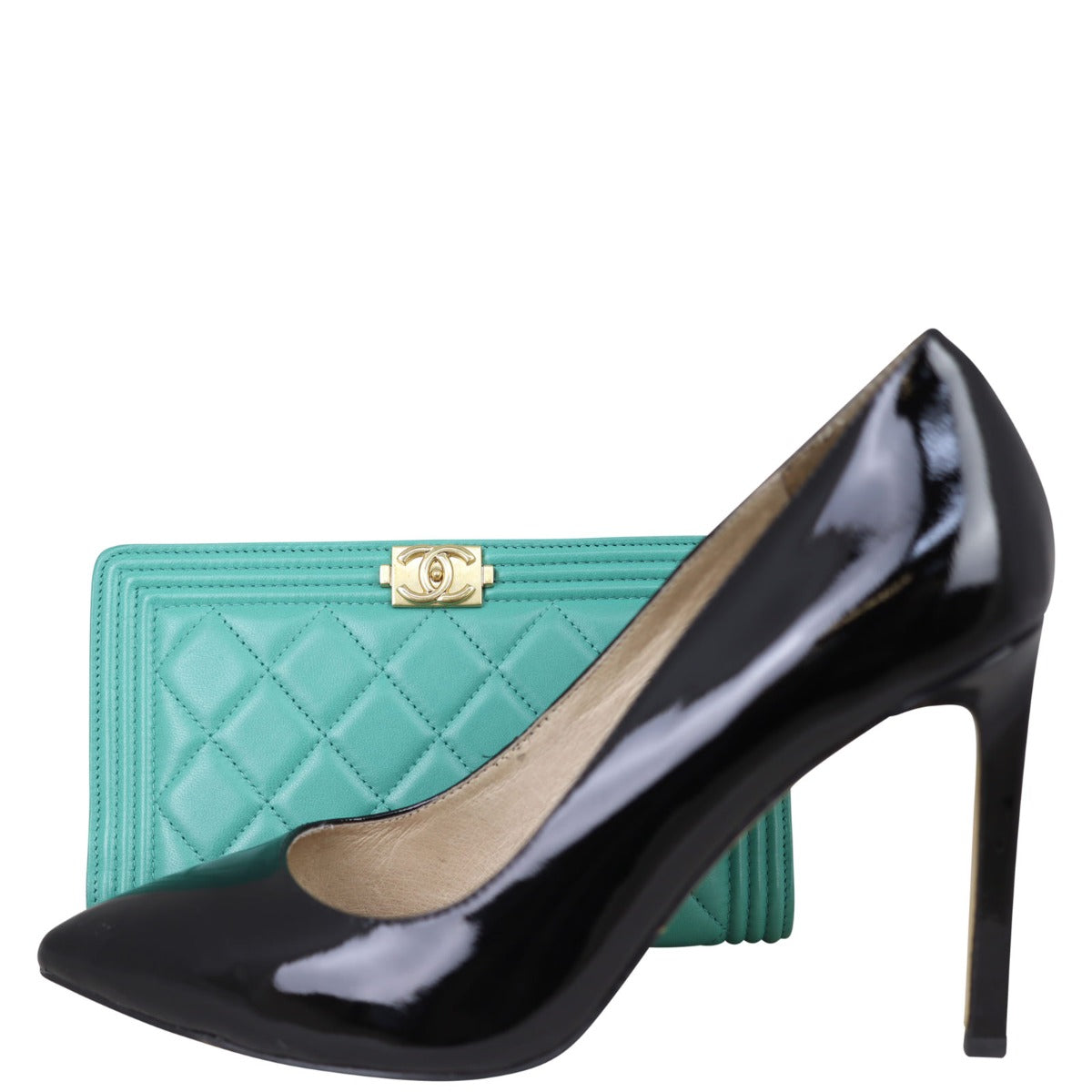 Chanel Boy Long Flap Wallet | Light Teal