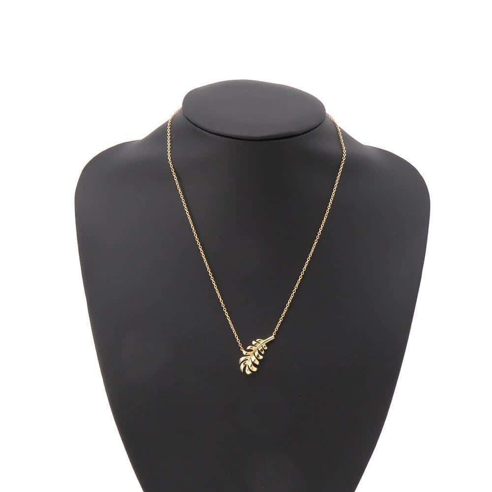 CHANEL Plume de CHANEL NecklaceJ10167 18K Yellow Gold