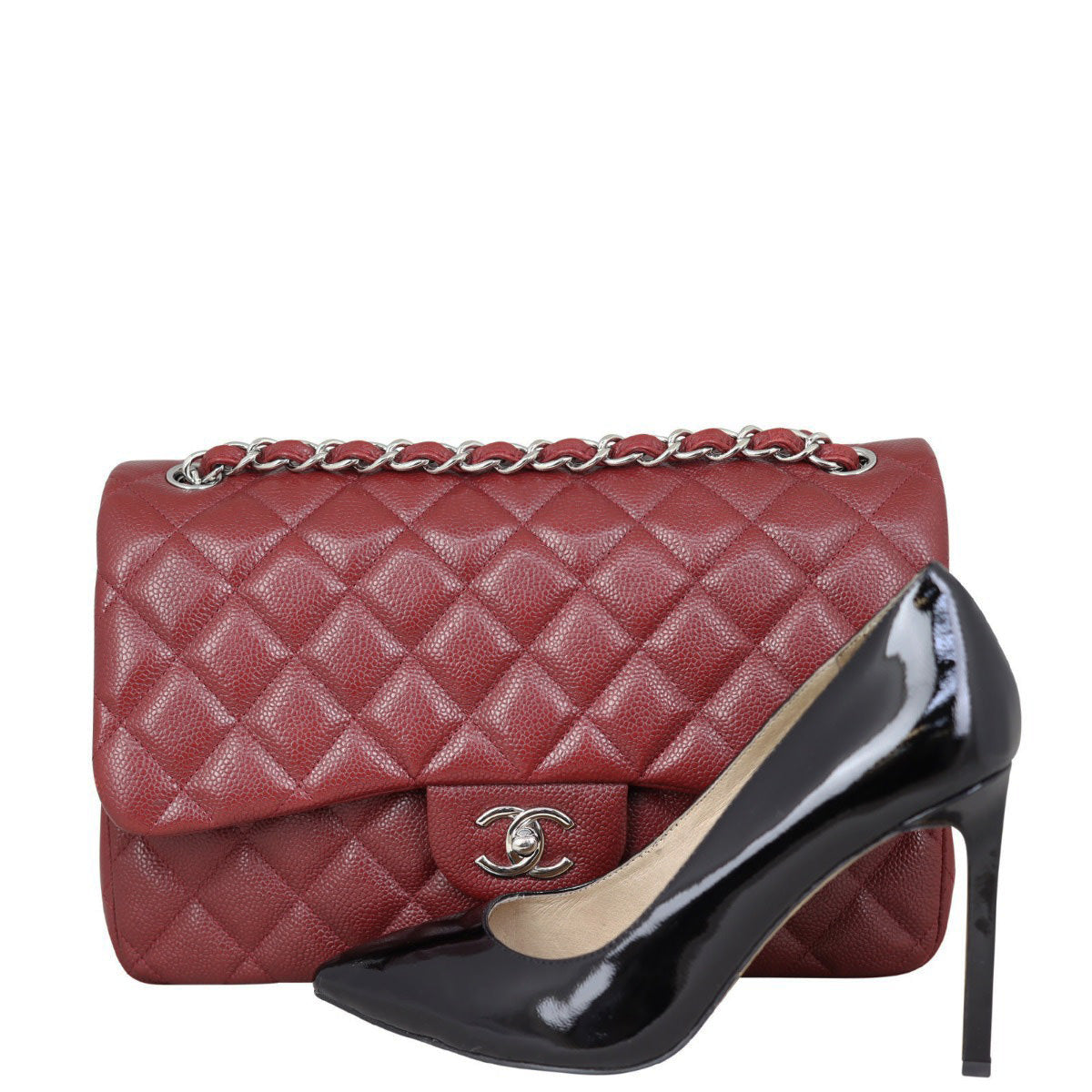 Chanel Classic Double Flap Jumbo | Burgundy