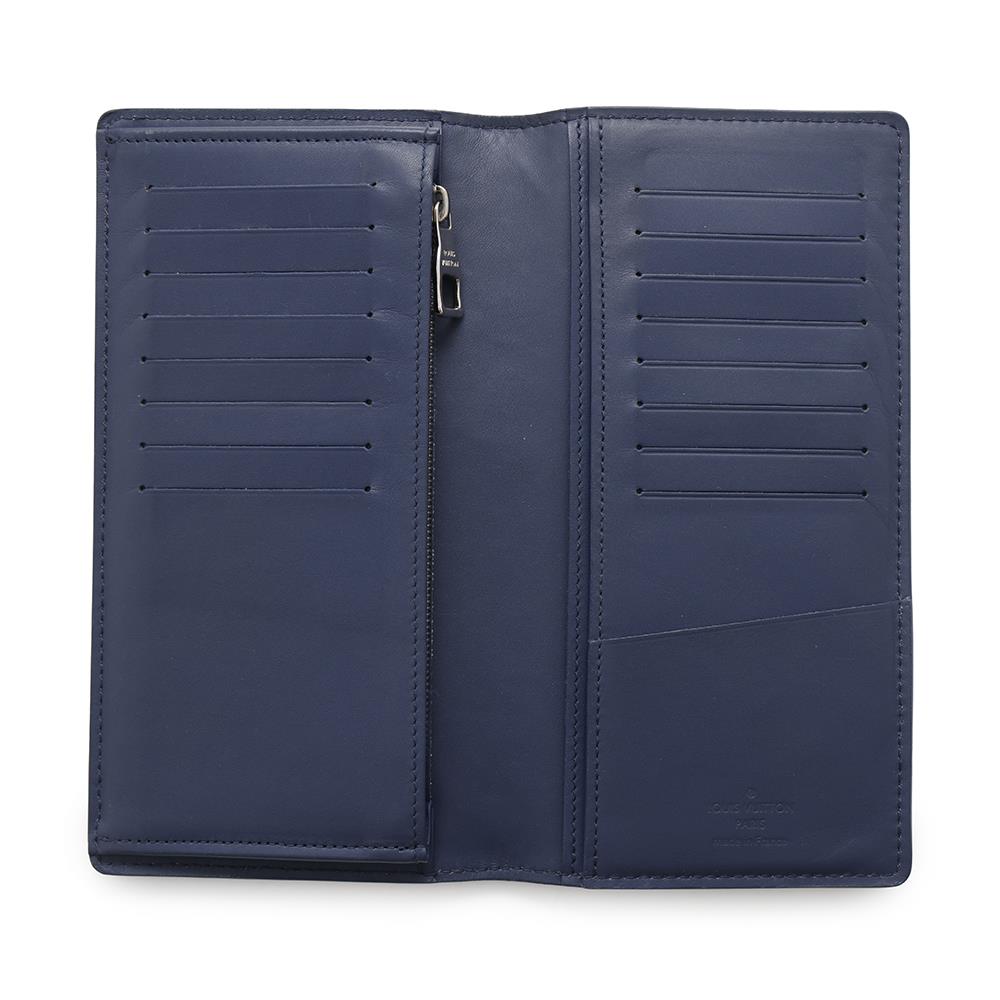 LOUIS VUITTON Portefeuille Brazza NM BlueM80465 Monogram Watercolor