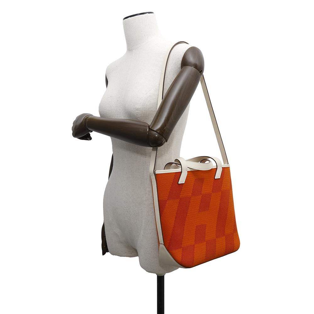 HERMES H an Bier Feu Swift Leather Toile H Size PM