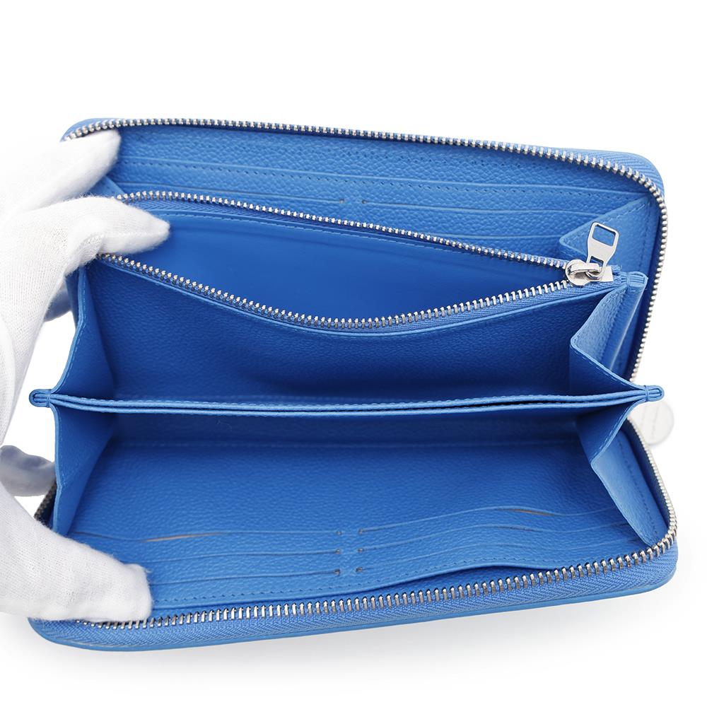 LOUIS VUITTON LV Ã YK Zippy Wallet blue bronM81954 Monogram Empreinte Leather/Infinity Dot