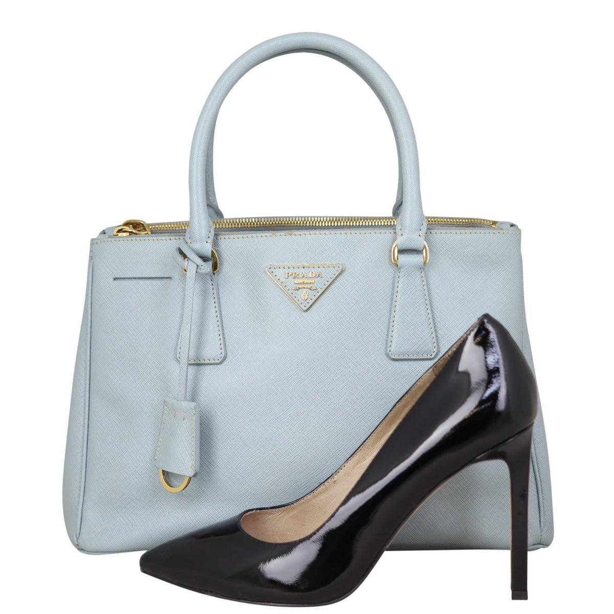 Prada Saffiano Lux Galleria Double Zip Tote Small