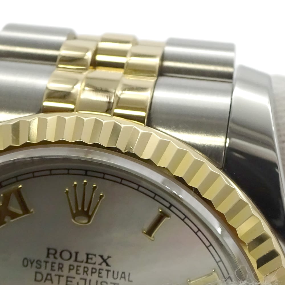 ROLEX Datejust W36mm Stainless Steel K18YG White Shell Dial116233NR