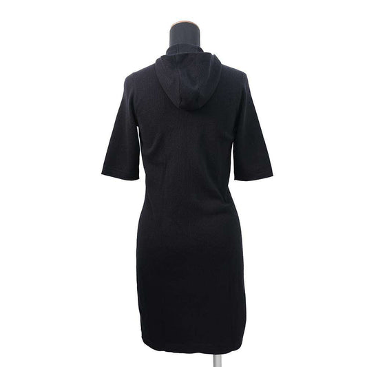 CHANEL CC LogoButton Dress Size 36 BlackP78647 Cotton70% Cashmere30%