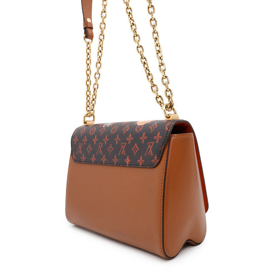 LOUIS VUITTON Sac Twist OrangeM44408 Monogramã»Catogram Size MM
