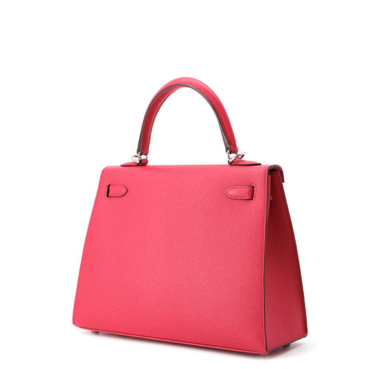 HERMES Kelly Sellier Rose Extreme Epsom Size 25