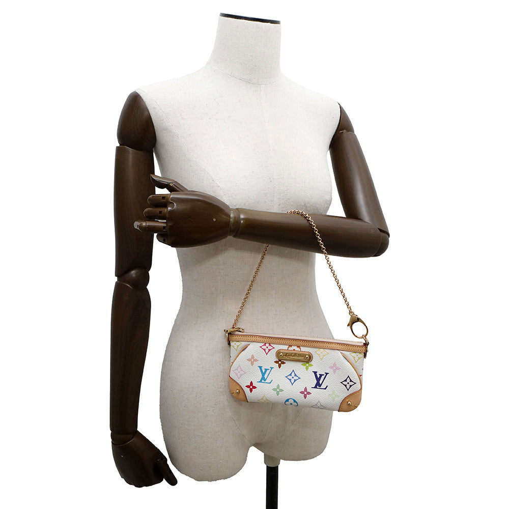 LOUIS VUITTON Pochetteã»Milla BlancM60096 Monogramã»Multicolor Size MM