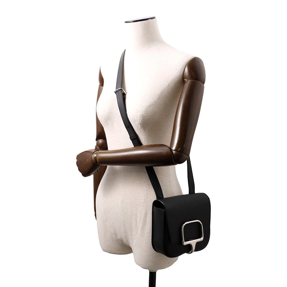 HERMES Della Cavaleria Black Epsom Size Mini