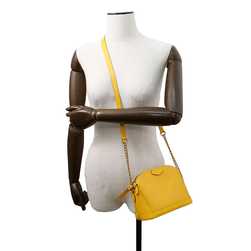 LOUIS VUITTON Alma MINIã»Chain CitronM53119 Epi Leather