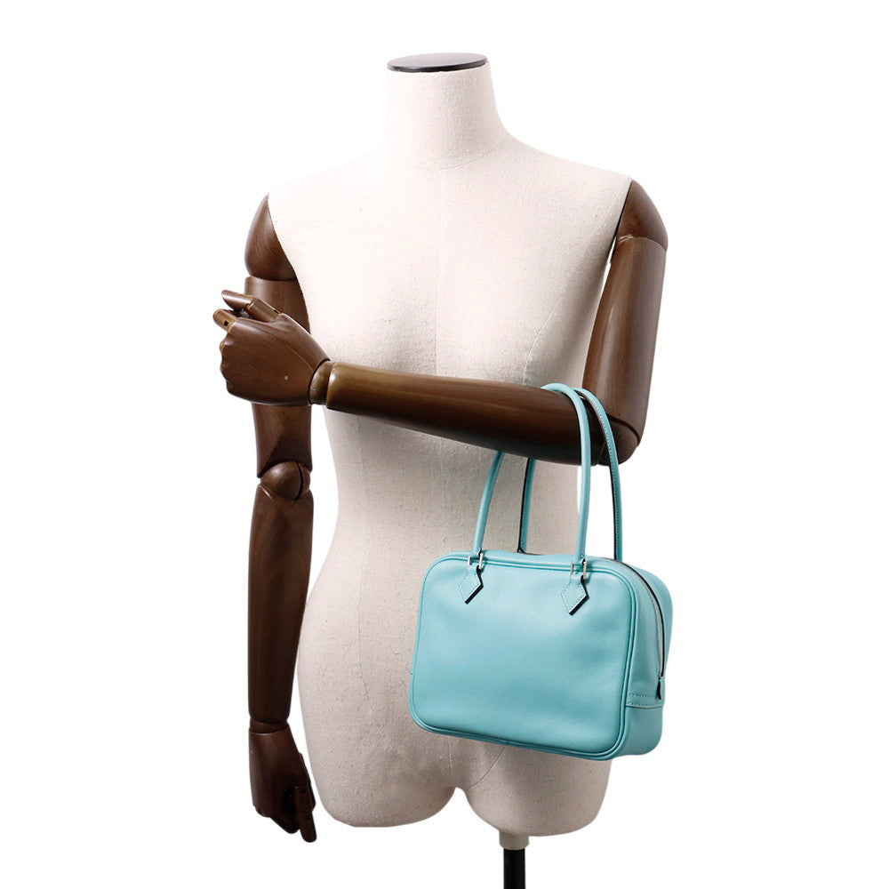 HERMES Plume Blue Atoll Swift Leather Size Mini