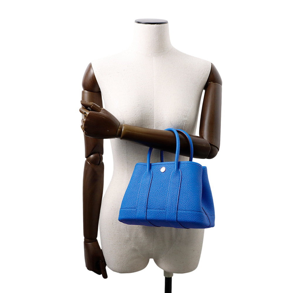 HERMES Neo Garden Blue Hydra Negonda Leather Size 23