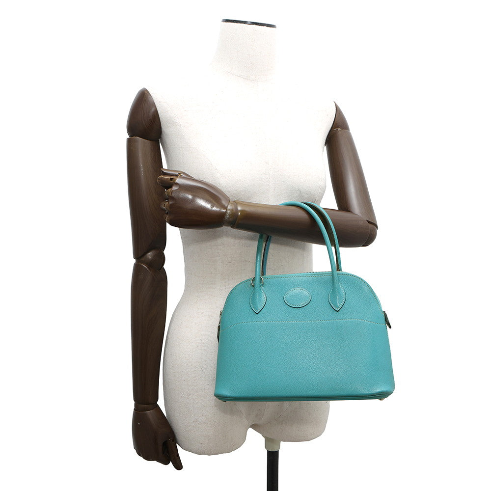 HERMES Bolide Lagon Chevre Myzore Goatskin Size 27
