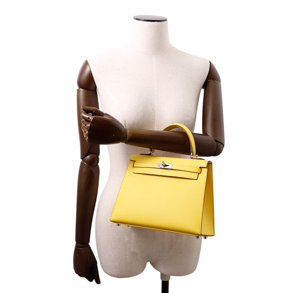 HERMES Kelly outside Jaune de Naples Epsom Size 25