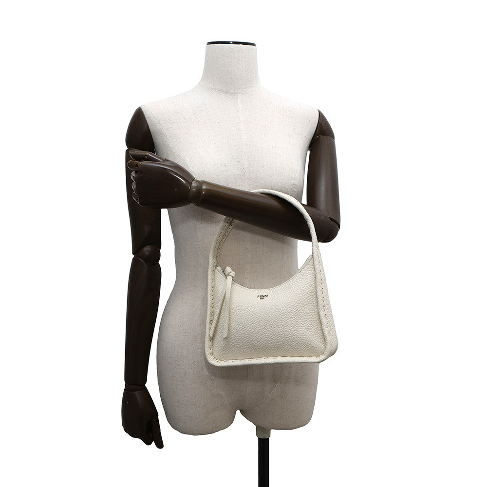 FENDI Fendsens Selleria Handbag Off-white8BS094 Leather Size Mini