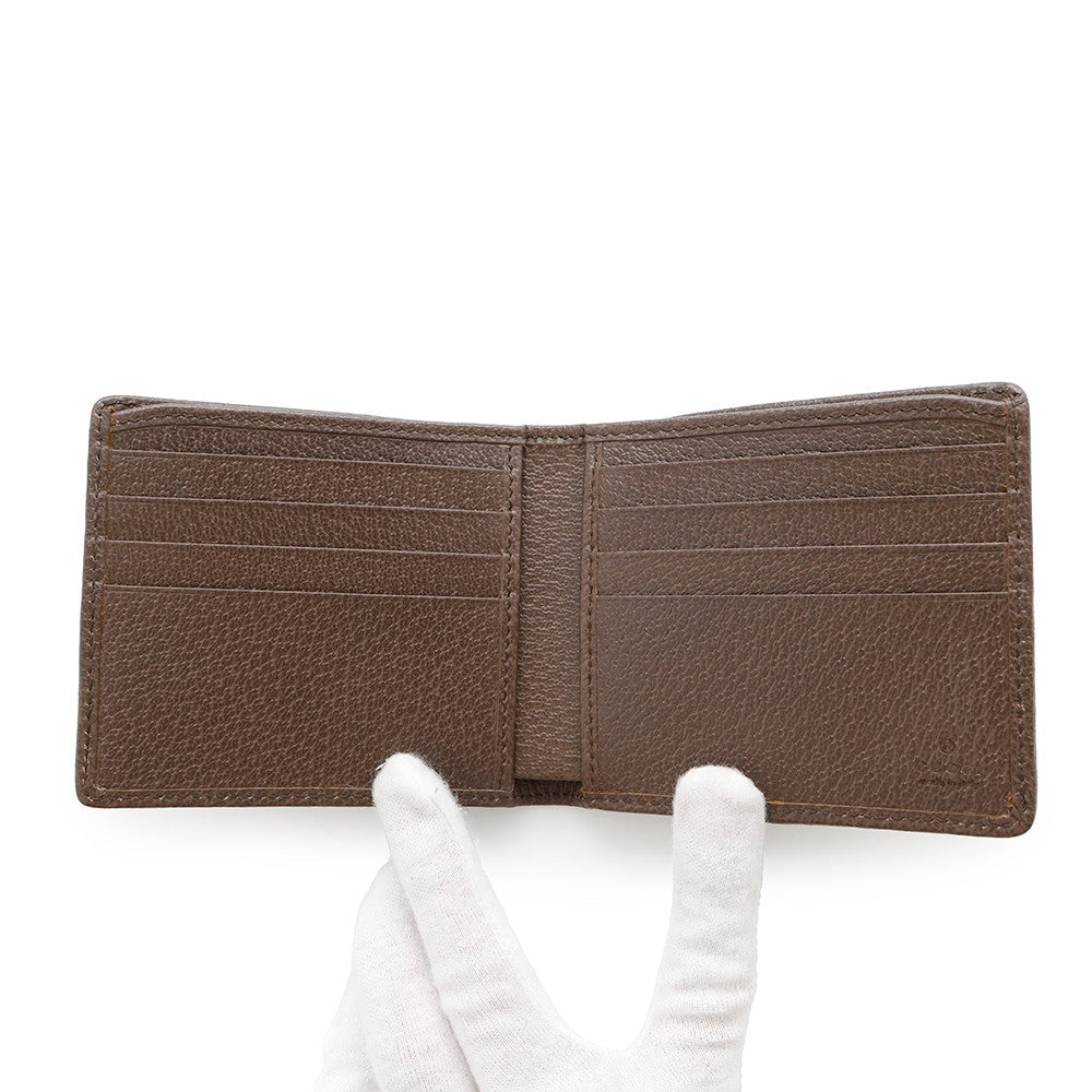 GUCCI Jumbo GG Bifold Wallet Brown/Beige699308 GG Canvas/Leather