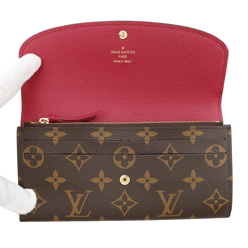 LOUIS VUITTON Portefeuille Emilie FuchsiaM60697 Monogram