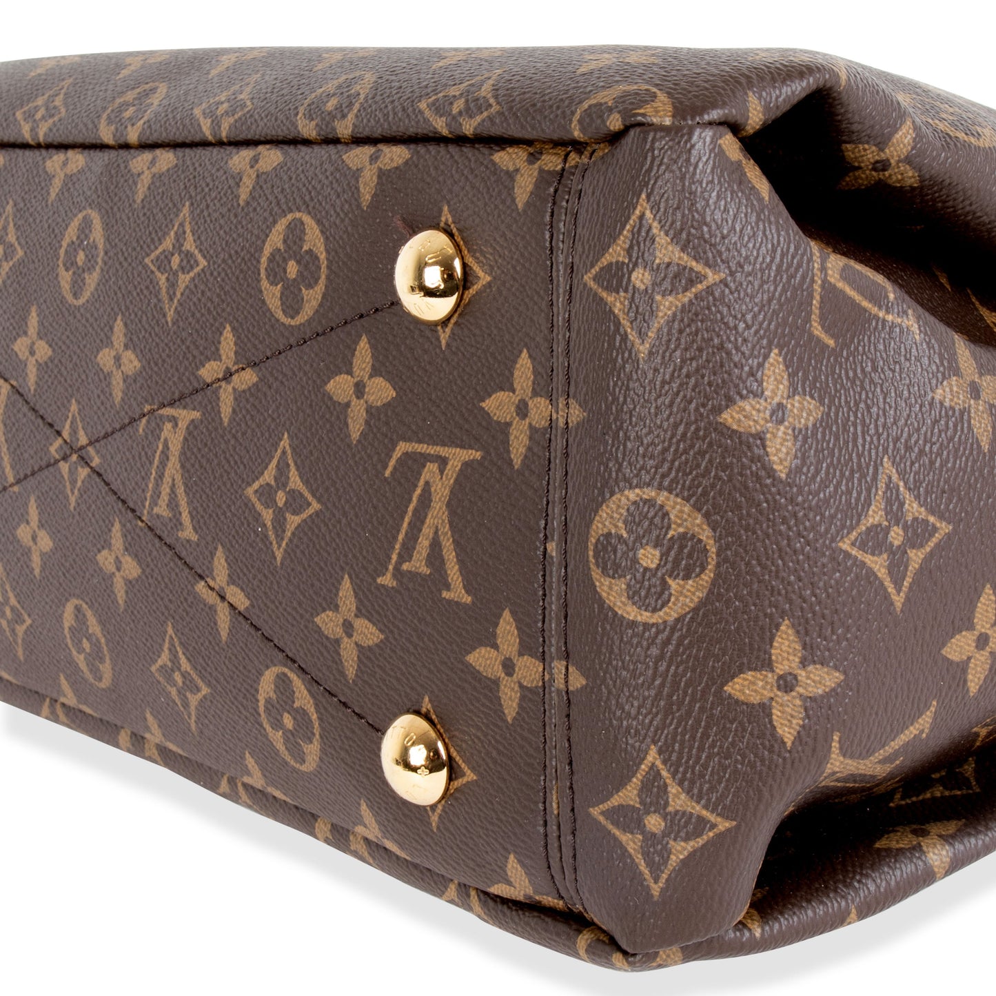 Louis Vuitton Louis Vuitton Brown Monogram Canvas & Black Taurillon Leather Pallas Tote