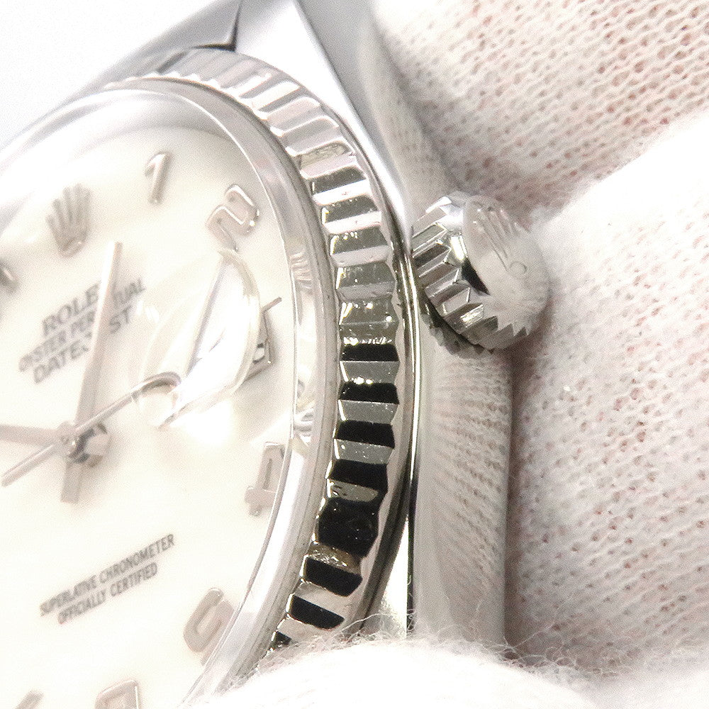 ROLEX Datejust W36mm Stainless Steel K18WG Mother of Pearl Dial16234NA
