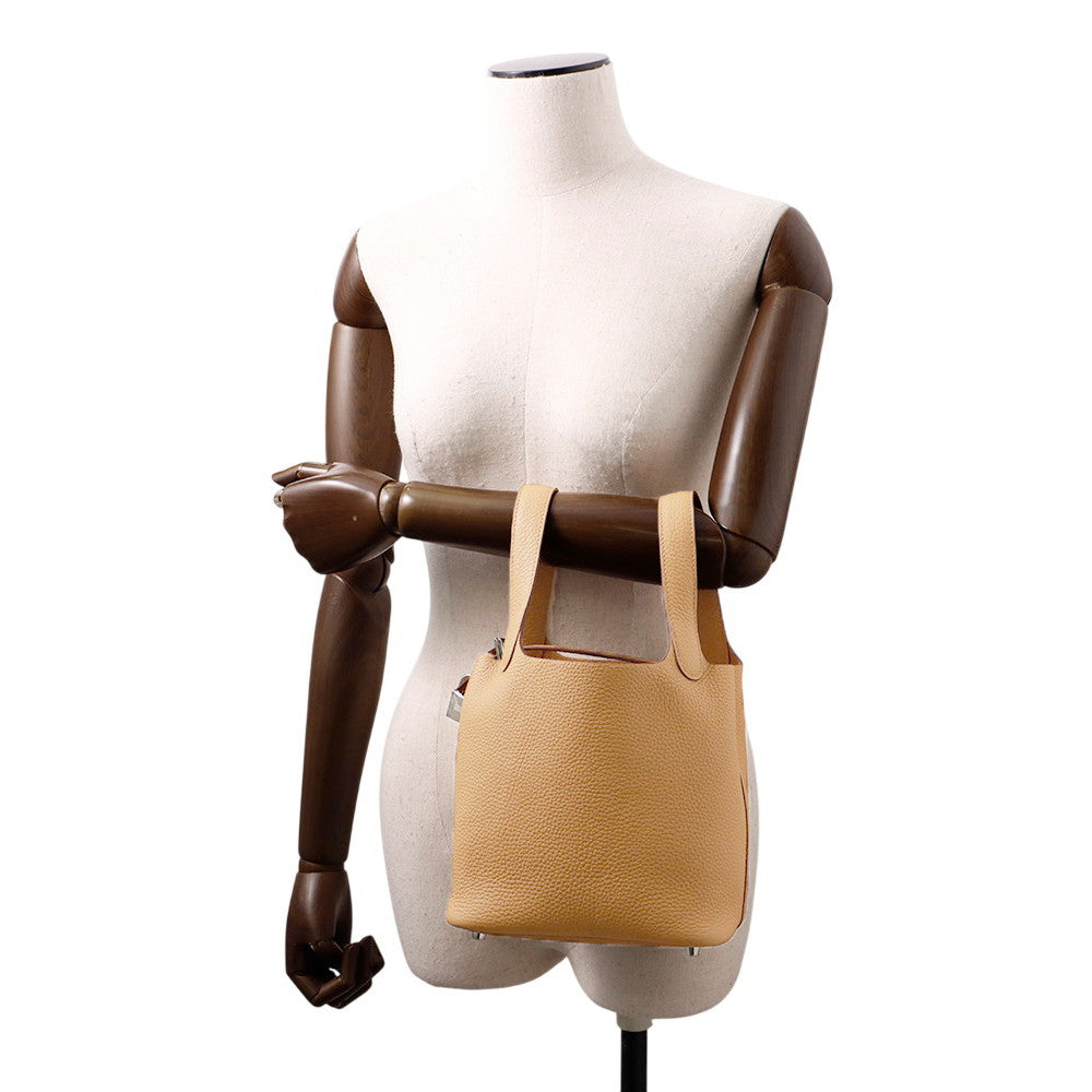 HERMES Picotin Lock Biscuit Taurillon Clemence Size PM