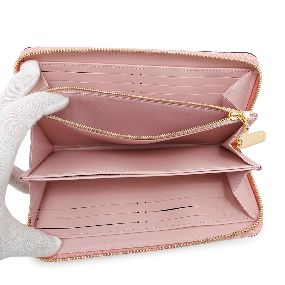LOUIS VUITTON Valentine Japan Limited Edition Color Zippy Wallet Light PinkNeonM81145 Monogram Vernis Leather