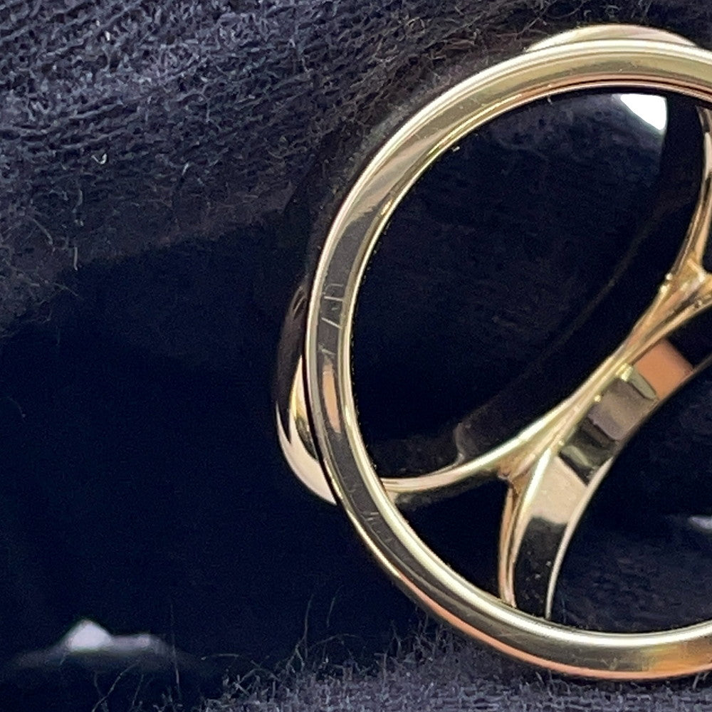 HERMES Trio ScarfRing Gold Metal
