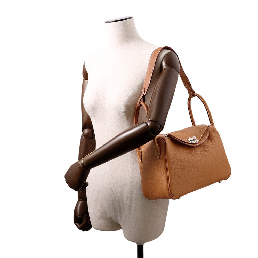HERMES Lindy Gold Taurillon Clemence Size 26
