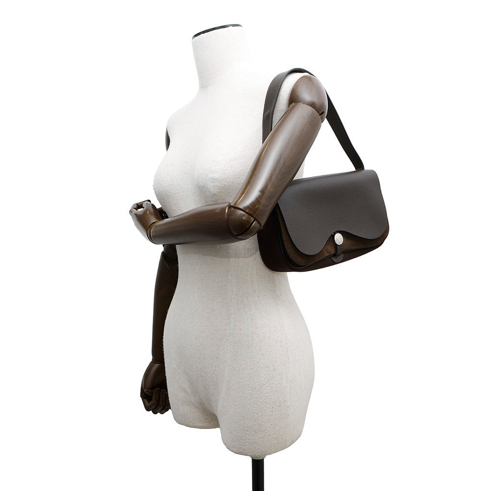 HERMES Colorado Havane Leather Toilet Officer, Liège Size PM