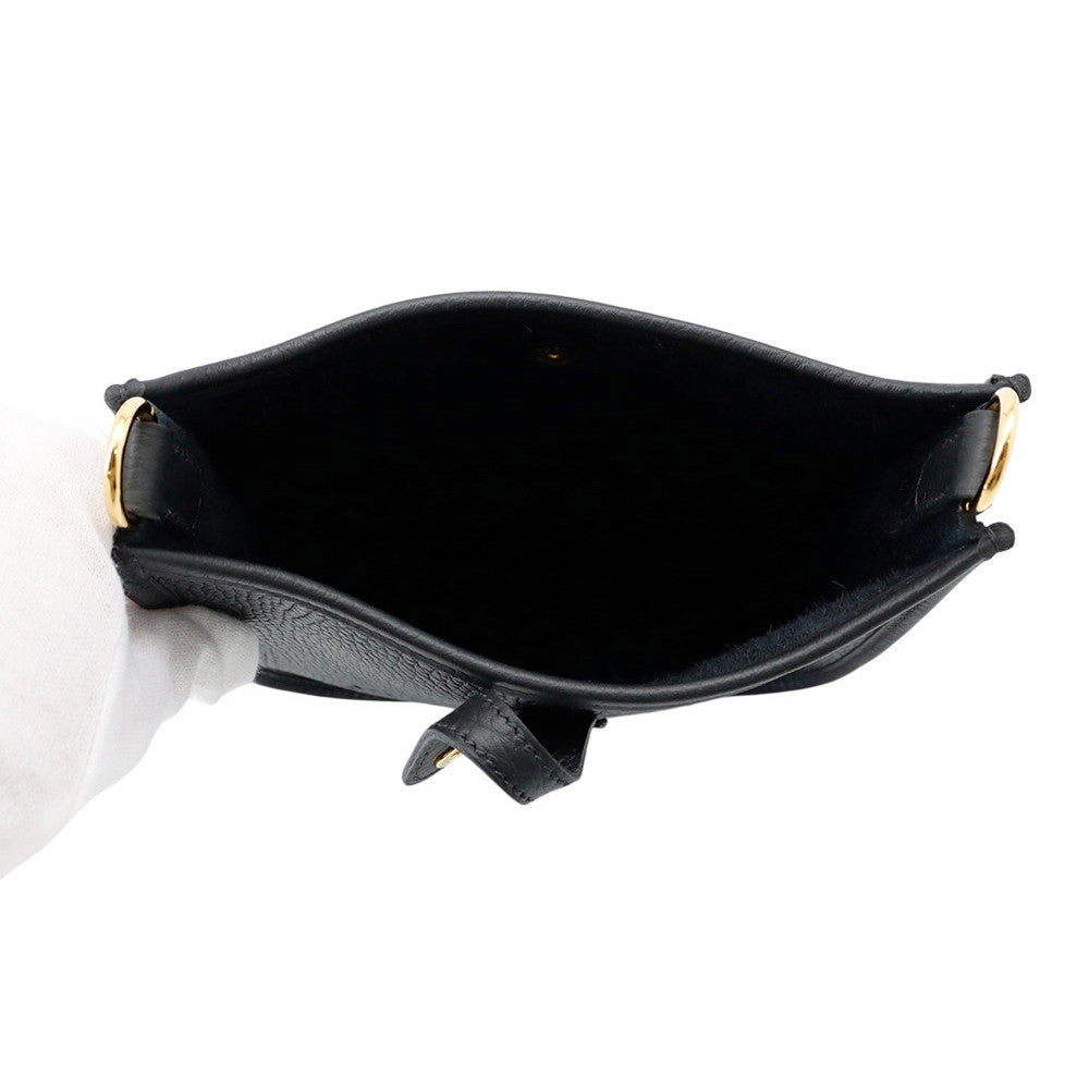 HERMES Evelyne Long Black Taurillon Clemence Size TPM