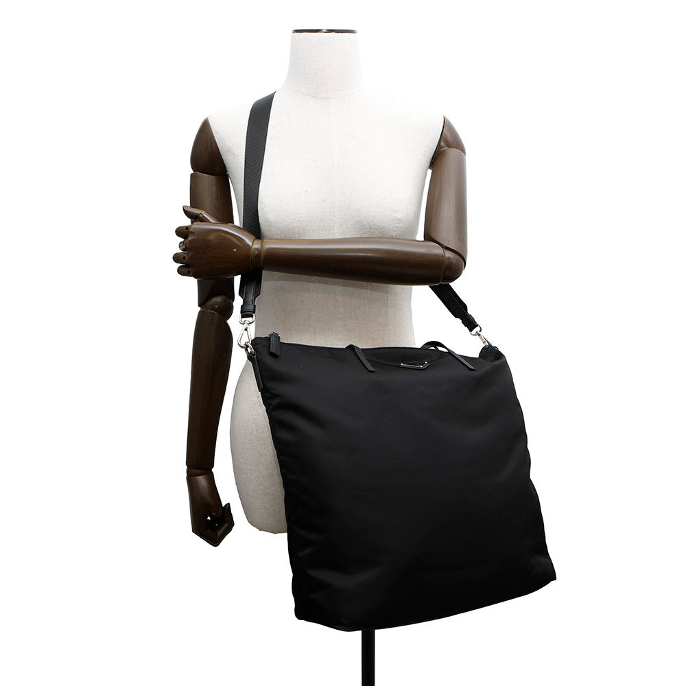 PRADA 2way Tote Bag Black1BG189 Leather Nylon