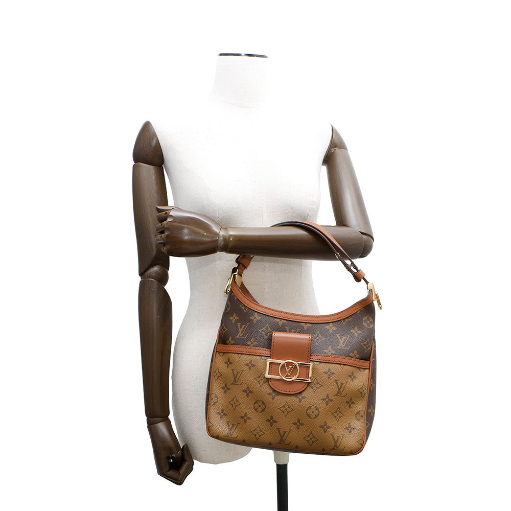 LOUIS VUITTON Hobo Dauphine NoirM45194 Monogram Monogram Reverse Canvas Size PM