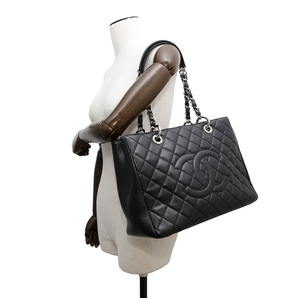 CHANEL GST ChainTote Bag BlackA50995 Caviar Leather