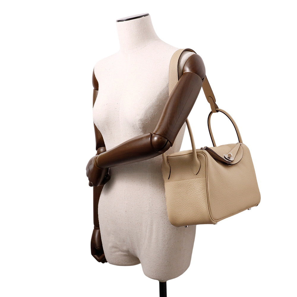 HERMES Lindy Trench/Etoupe Taurillon Clemence Size 26