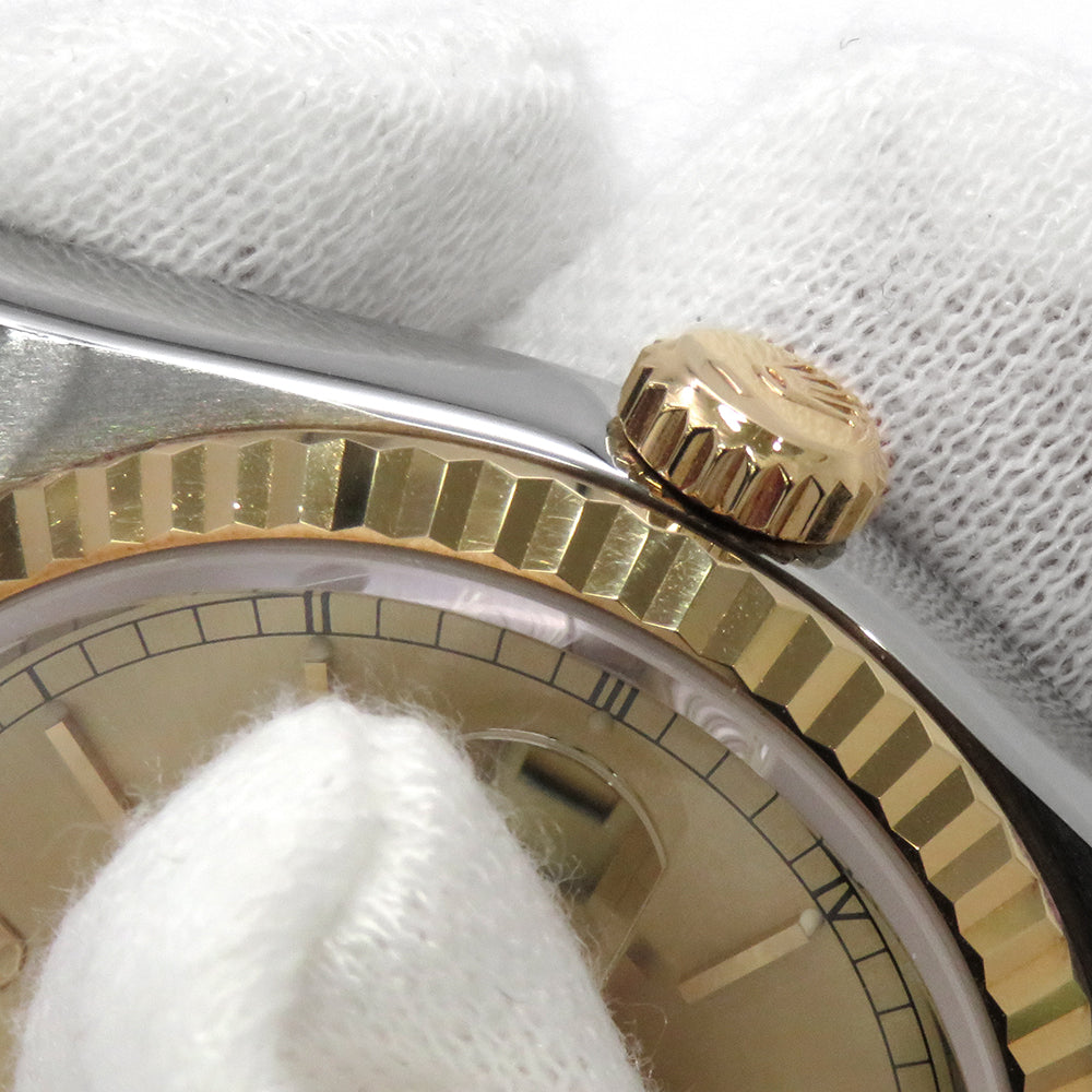 ROLEX Datejust W36mm Stainless Steel K18YG Champagne Dial16233