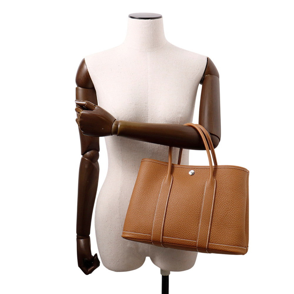 HERMES Garden Party Gold Negonda Leather Size TPM