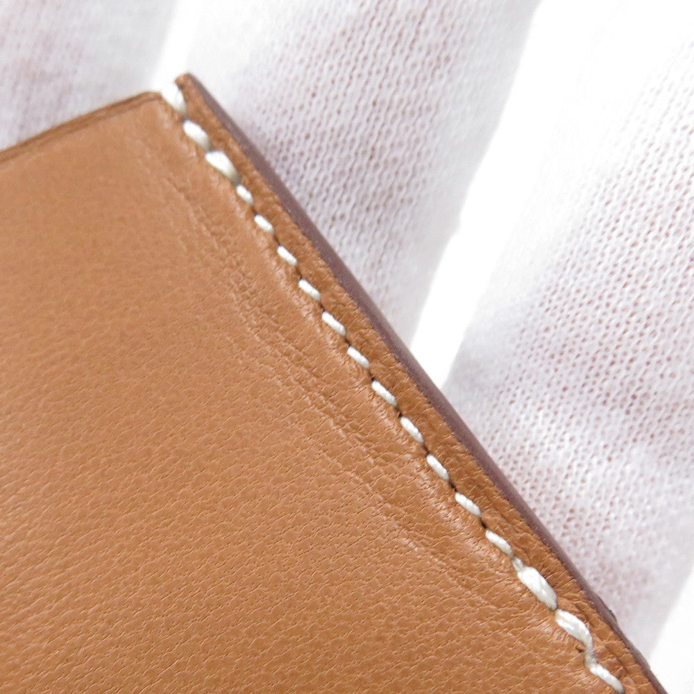 HERMES ScarfRing Clochette Gold Lambskin Silk100%