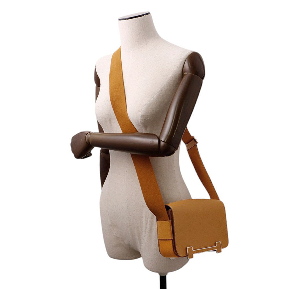 HERMES Geta Camel Chevre Myzore Goatskin