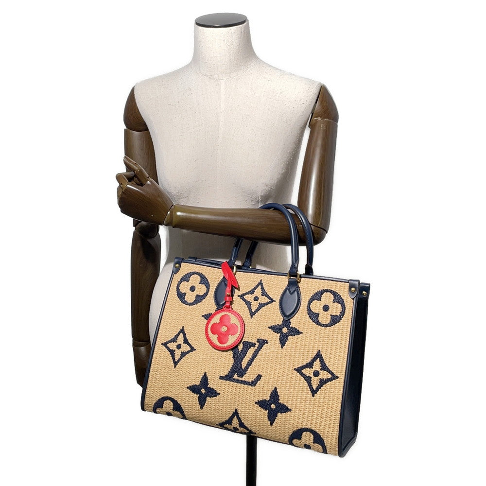 LOUIS VUITTON Onthego BlueM57723 Monogramã»Raffia Size MM