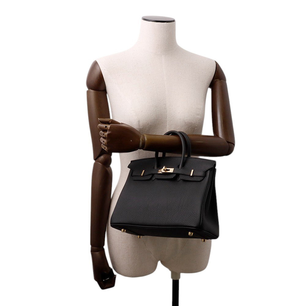HERMES Birkin Black Togo Leather Size 25