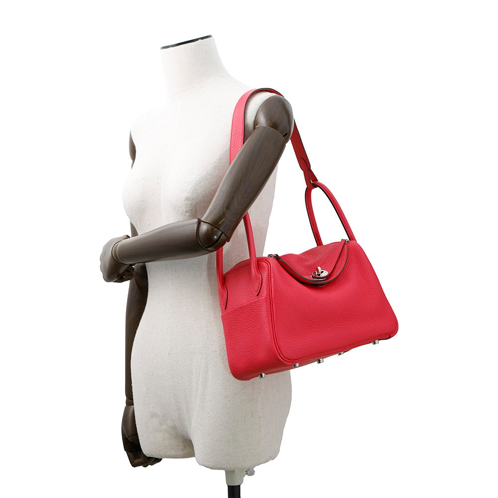 HERMES Lindy Rose Extreme Taurillon Clemence Size 26