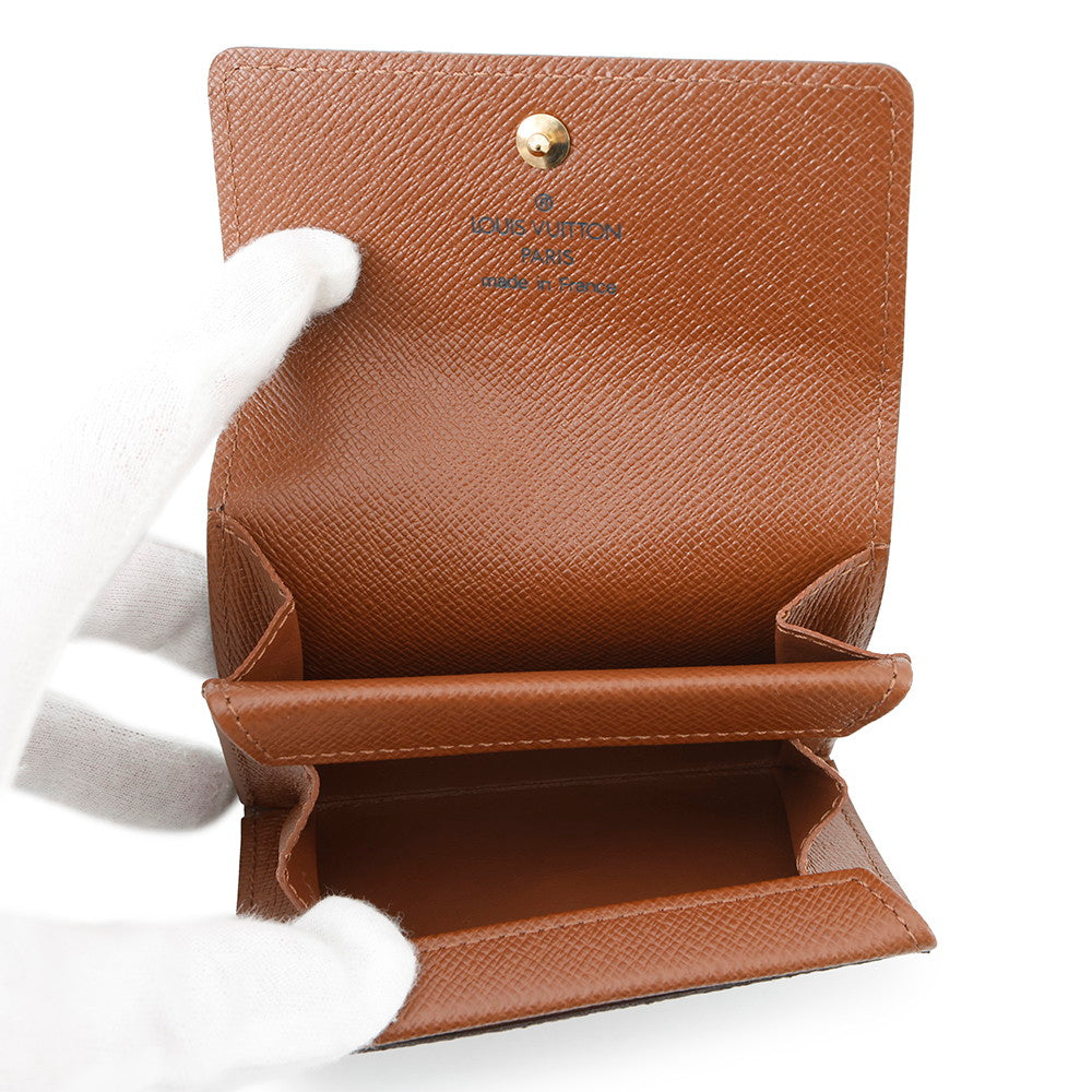 LOUIS VUITTON Porte Monnaieã»Plat BrownM61930 Monogram