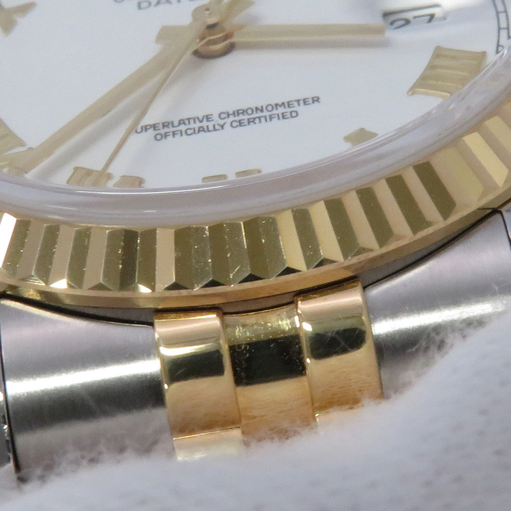 ROLEX Datejust W36mm Stainless Steel K18YG White Dial116233