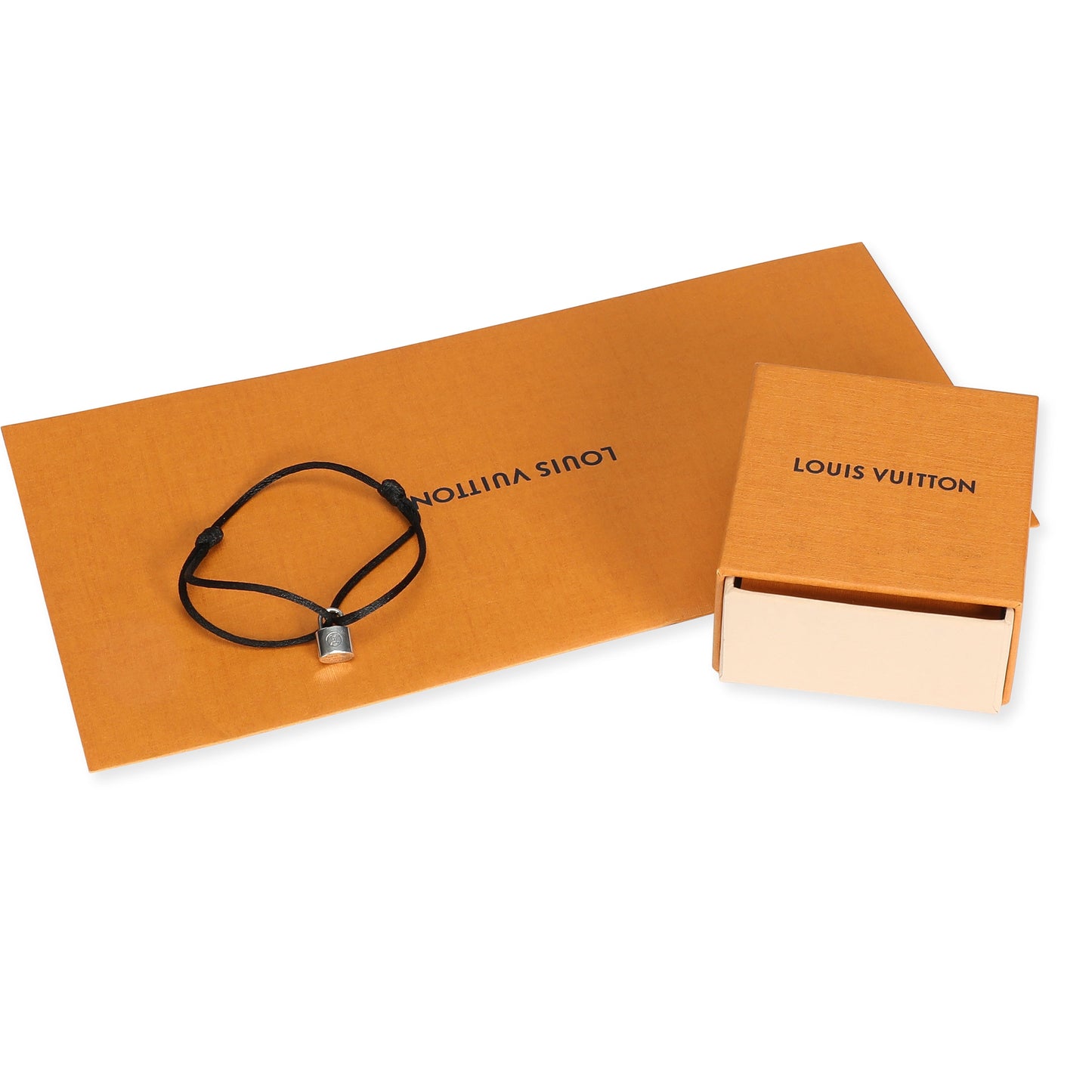 Louis Vuitton Louis Vuitton Tone Lockit Cord Bracelet in Sterling Silver