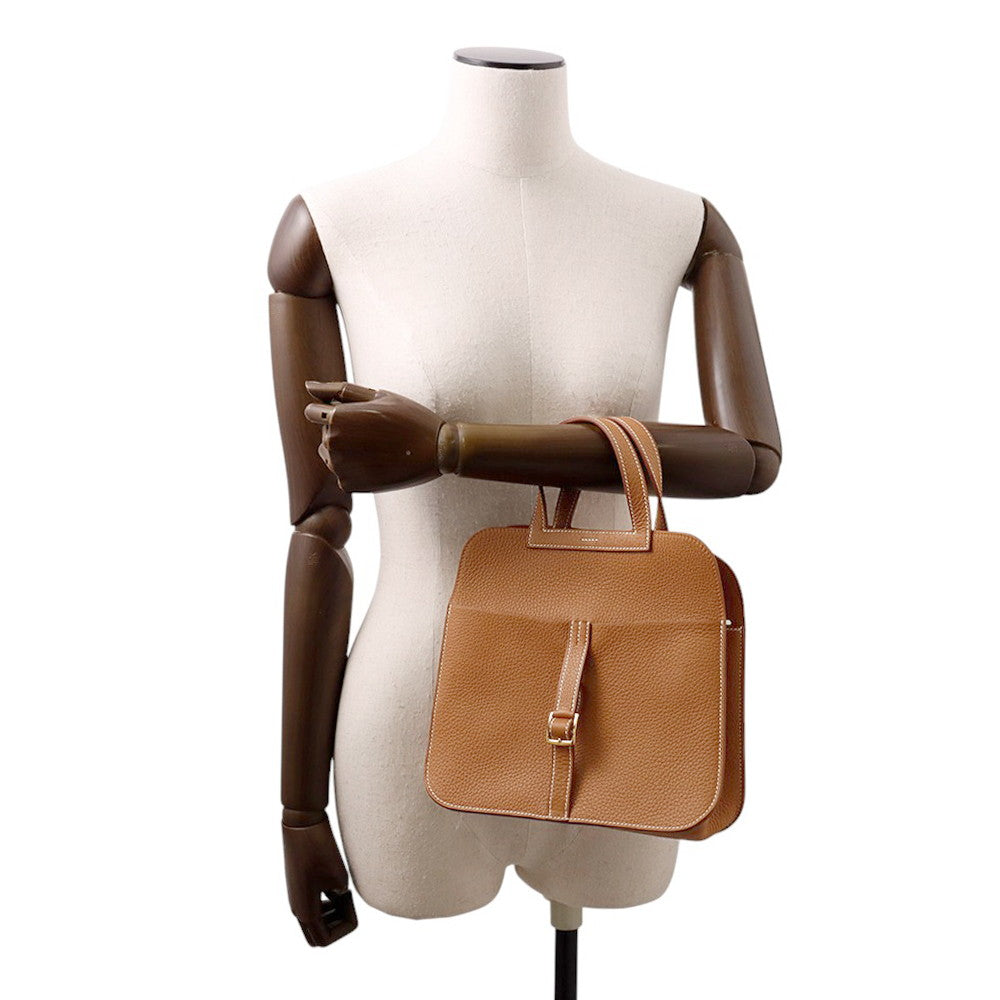 HERMES Halzan Gold Taurillon Clemence Size 25