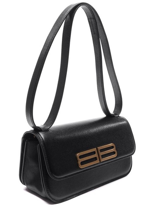 Luxury Balenciaga Trending 2025 BB Logo Gossip Small Shoulder Bag Black