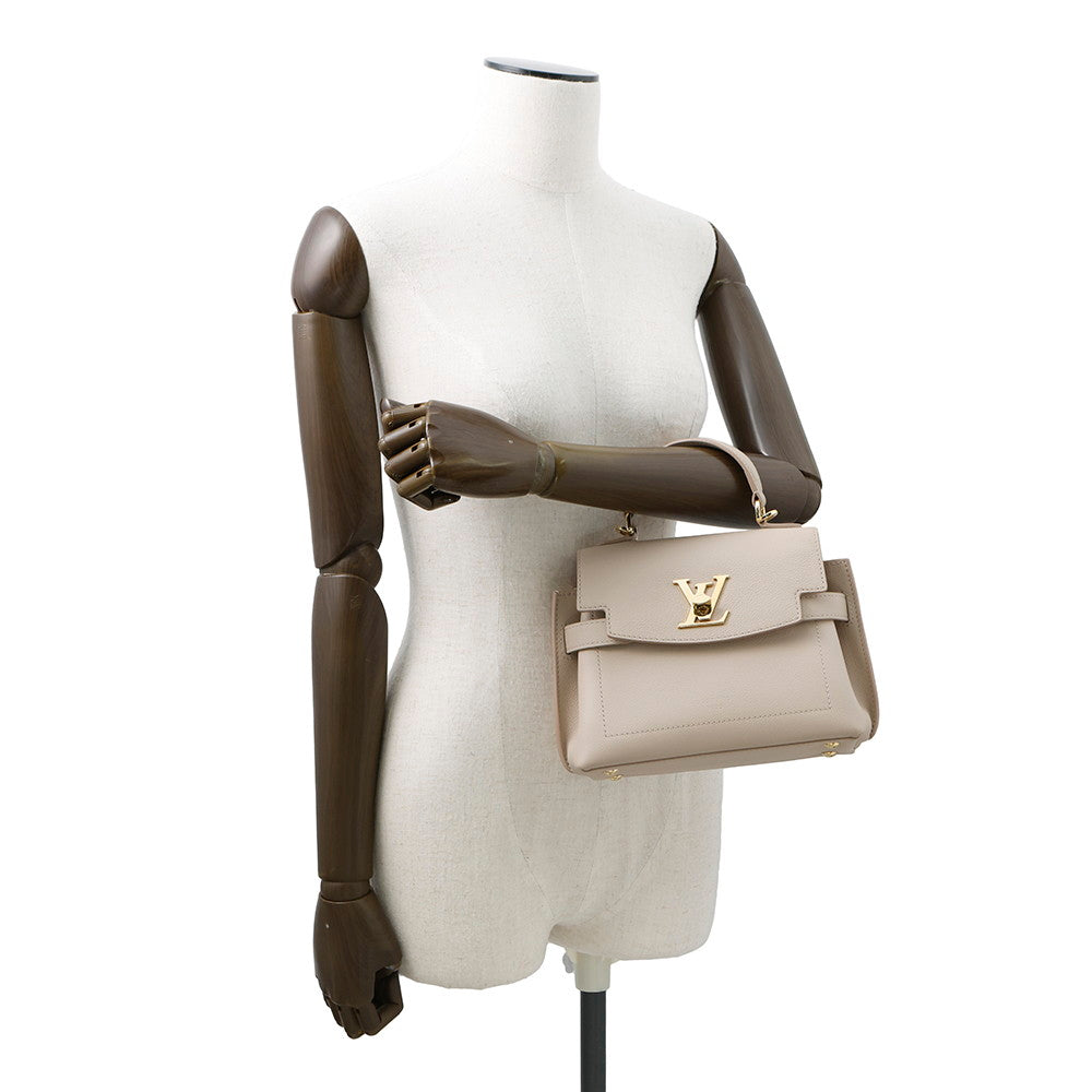 LOUIS VUITTON Lockme Ever GreigeM21052 Grained Calf Leather Size MINI