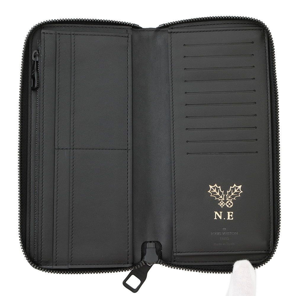 LOUIS VUITTON Zippy wallet Vertical NoirM69047 Taurillon Leather/Monogramã»Pattern