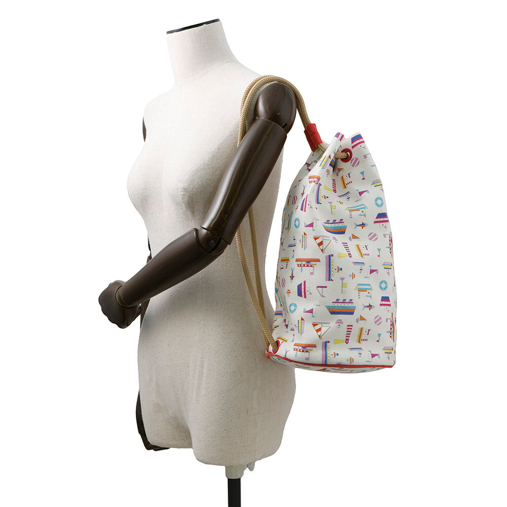 HERMES Petit Chartier Duffle Bag Multicolor Cotton