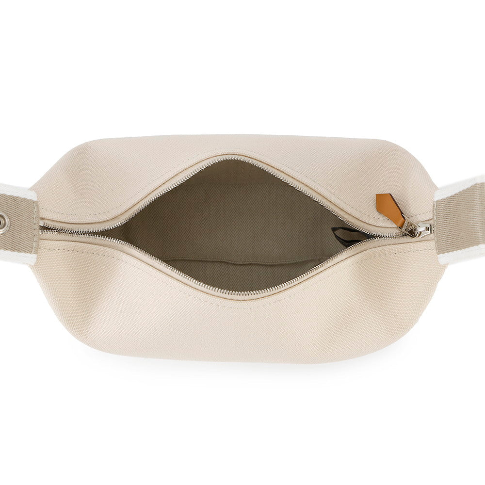HERMES Brid a Black Beige Canvas Size PM