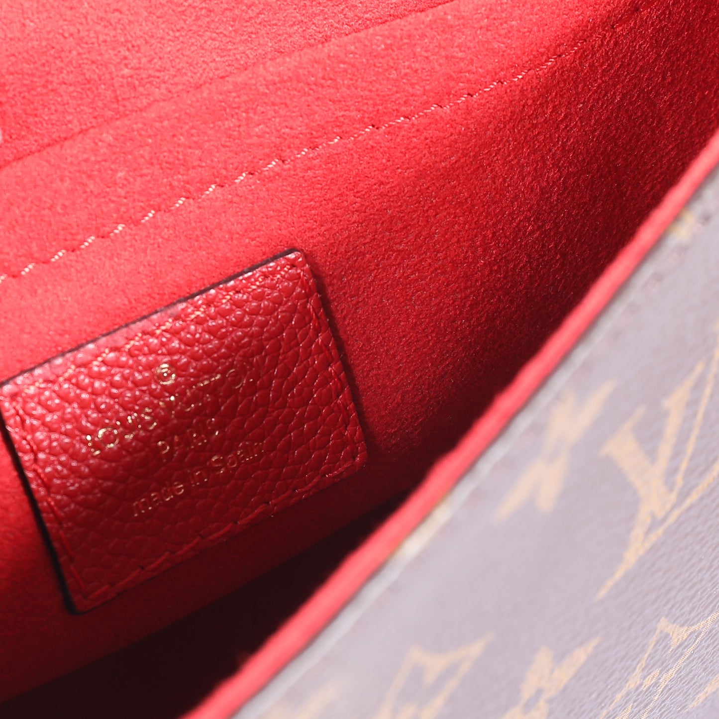 Louis Vuitton Louis Vuitton Monogram Canvas & Cerise Leather Saint-Placide Bag